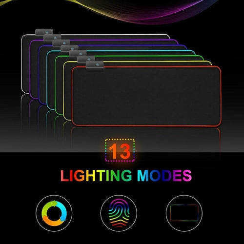 NovaDrop RGB Gaming 1 Touch Light Up Mouse Pad - Large Size