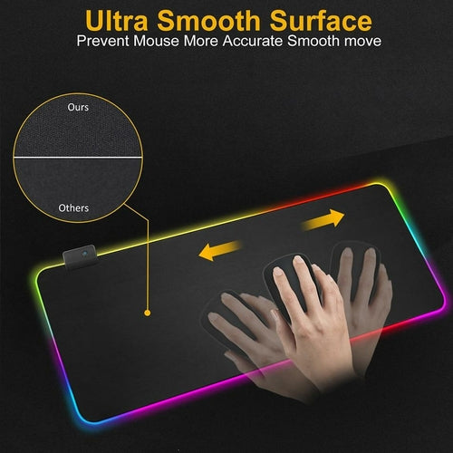 NovaDrop RGB Gaming 1 Touch Light Up Mouse Pad - Large Size