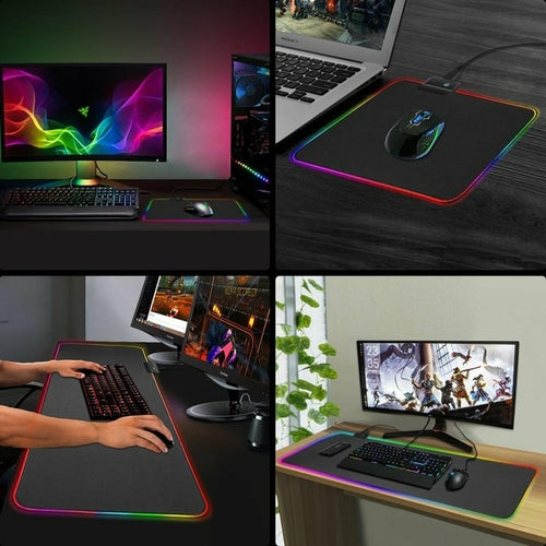 NovaDrop RGB Gaming 1 Touch Light Up Mouse Pad - Large Size